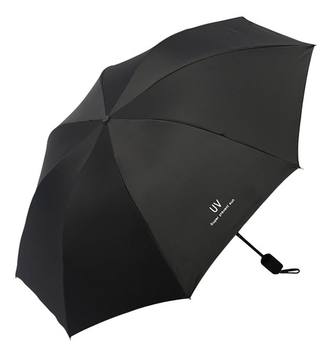 Paraguas Manual Con Tres Pliegues En L, Protector Solar Con