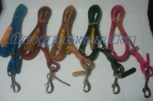 Imagen 4 de 5 de Correa De Piel 1.80m X 2cm Entrenamiento Perro Silverado