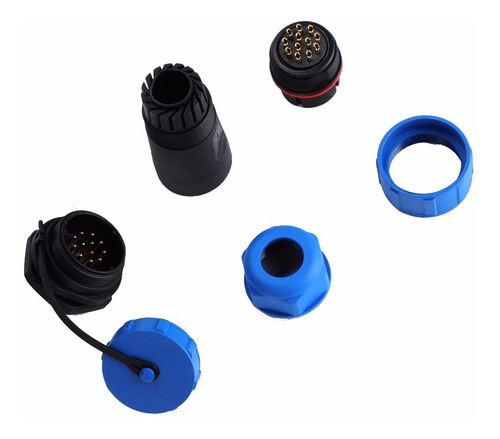 Conector De Enchufe De Enchufe De Plástico Impermeable De 12