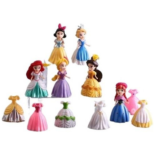 Kit C/8 Muñecas Princesas Colección Disney Miniatures