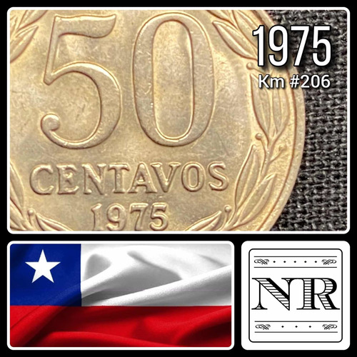 Chile - 50 Centavos - Año 1975 - Km #206 - Condor