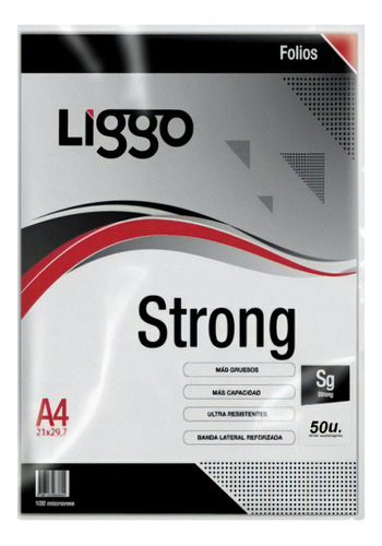 Folios Liggo Strong A4 X 50u 100 Micrones