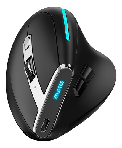 Mouse Vertical Completo Indicador Óptico Zelotes 8 Game 2,4