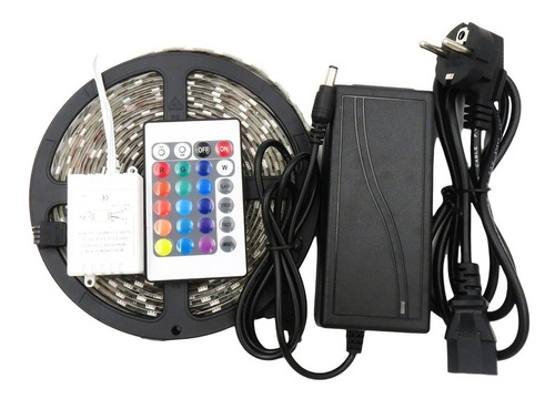 Cinta De Luces Led Rgb 5050 X 5 Metros Kit Completo Navidad