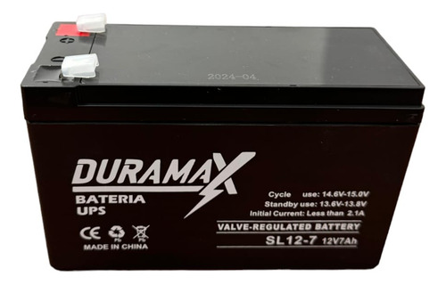 Batería Recargable Sellada 12v 7ah Duramax 12mva Ups Alarmas