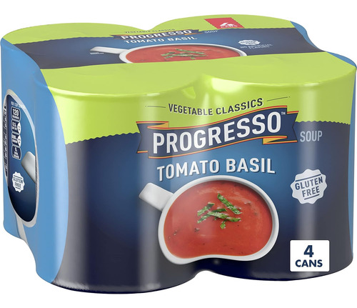 Sopa De Tomate Y Albahaca Progresso, Sopa Enlatada Clásica D