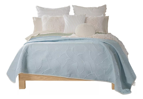 Edredón Vianney Blue Reversible Individual 2.35m x 1.8m Color Celeste