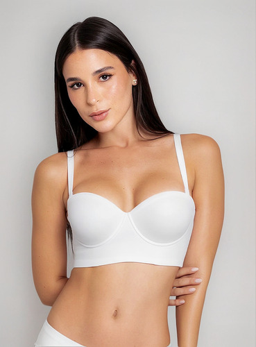 Brasier Strapless Unicolor Para Mujer Sujetador Quita Rollos