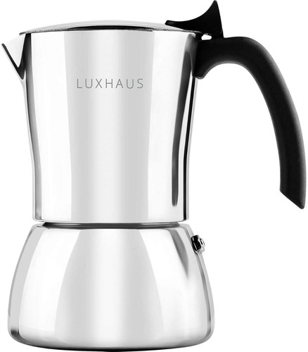 Luxhaus Moka - Cafetera Para Moka, Acero Inox (3 Tazas)