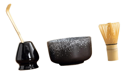 Juego De 4 Piezas De Accesorios Para Té Matcha, Kit Negro