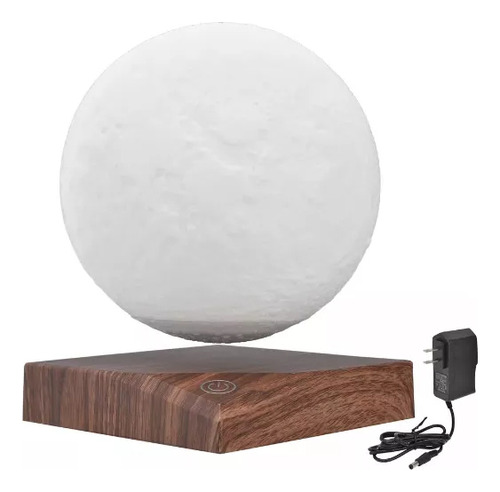 Lámpara De Luna Levitante Flotante Giratoria Luna 3d Colores Estructura Agua Pantalla Agua
