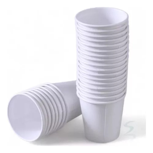 Copo De Papel Branco P Suco Cafe Agua 180ml Com 100un.
