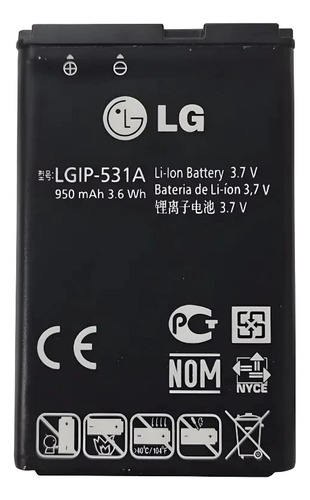 Bateria Lgip 531a Cel Kp210 Kp215 Kp150 Gs107 C199 Lgip-531a