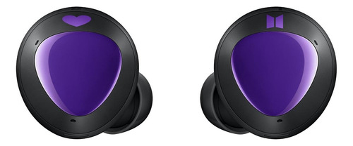 Fone de ouvido in-ear sem fio Samsung Galaxy Buds+ SM-R175NZ preto e roxo com luz LED
