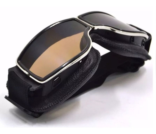Óculos Moto Proteção Aviador Chopper Café Racer Harley Fumê