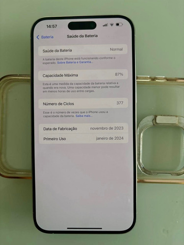 Apple iPhone 15 Pro Max (256 Gb) - Titânio Branco Usado (Usado)
