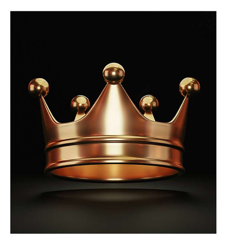 Vinilo 30x30cm Corona Oro Rey Reina Majestad Homenaje