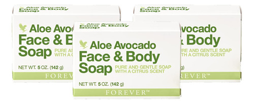 Forever Aloe - Jabon Facial Y Corporal De Aguacate, Paquete 