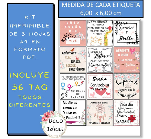 Imagen 4 de 4 de Kit Imprimible 02 Color Frases Positivas Para Emprendedores