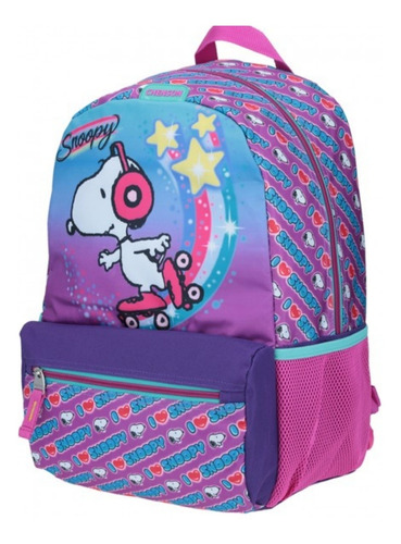 Mochila Snoopy, Chenson, Niñas, Niños Útiles Escolares Color Violeta