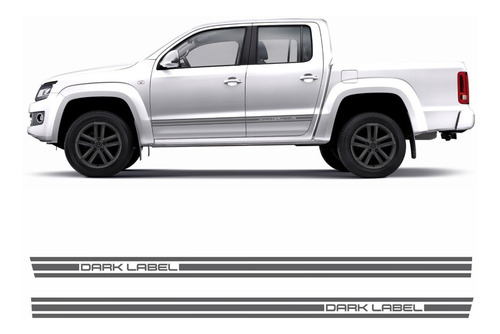 Adesivo Volkswagen Amarok Dark Label Faixa Lateral Grafite