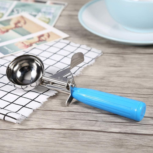 Cuchara Scoop Para Helado Azul #16 Profesional Acero