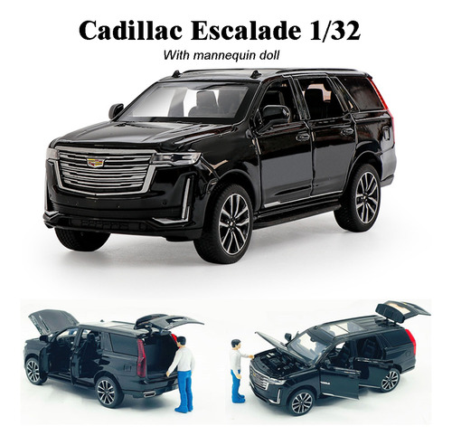 Cadillac Escalade Miniatura Metal Car Con Luz Y Sonido 1/32