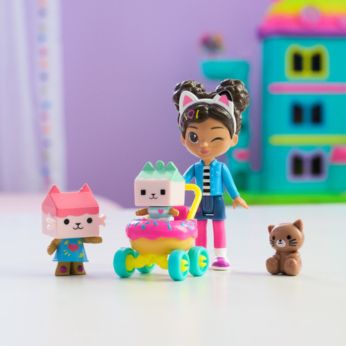 Gabby's Dollhouse Set De Figuras Gabby Cuidado De Gatitos