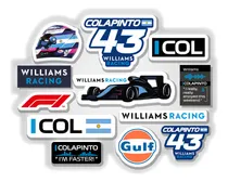 Comprar Pack Calcos Stickers - Casco Termo - F1 Colapinto Laminadas!