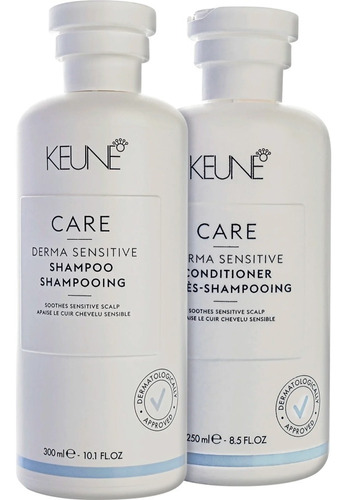  Shampoo,Condicionador Keune Care Derma Sensitive cuidado intensivo no couro cabeludo e garante fios leves e brilhantes. de 550mL