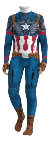 Capitán América Mono Disfraz Cosplay Para Niños Adultos