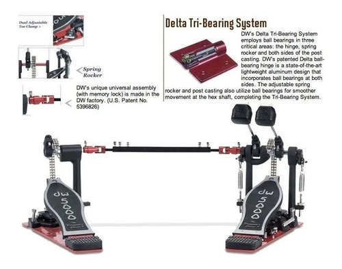 Doble Pedal De Bombo Dw 5002 Delta Iii Con Estuche