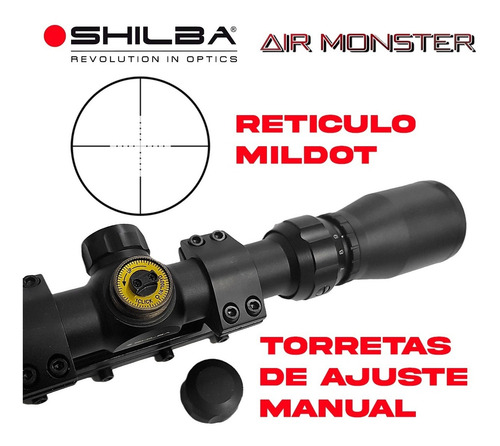 Imagen 3 de 10 de Mira Telescópica Shilba Air Monster 3-9x40