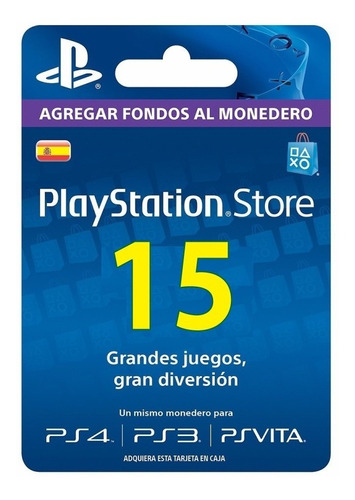 Psn Gift Card Playstation Store España Ps3 Ps4 15 Euros