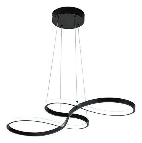 Lustre Pendente 40w Design Moderno Bivolt Nitrolux 3 Em 1 Cor Preto Voltagem 100v/240v