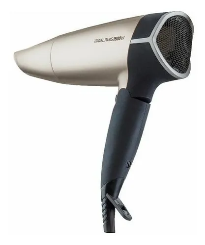 Secador de pelo Mallory Travel Paris B90000410 negro y plateado