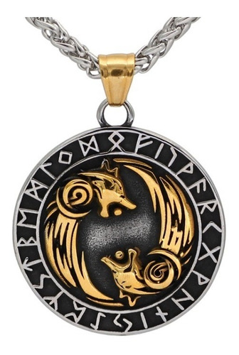 Collar Vikingo Runas Vegvisir Wolf Hombre Mujer Moda 2022