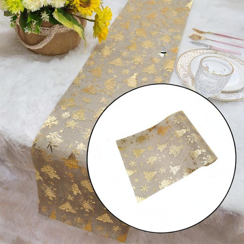 De Mesa Con Estampado De Árbol De Navidad, De