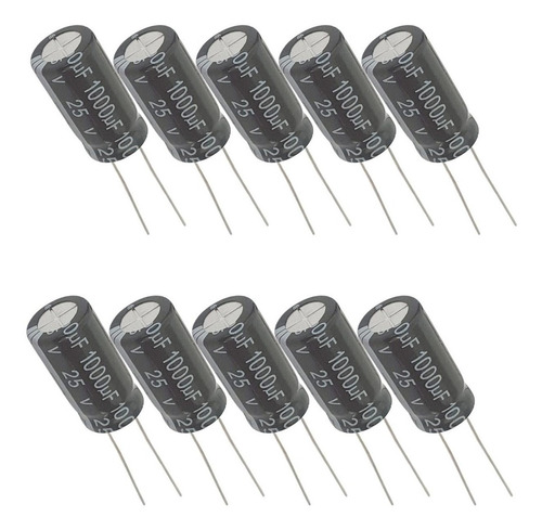 Capacitor Eletrolítico 1000uf 25v - 50 Peças