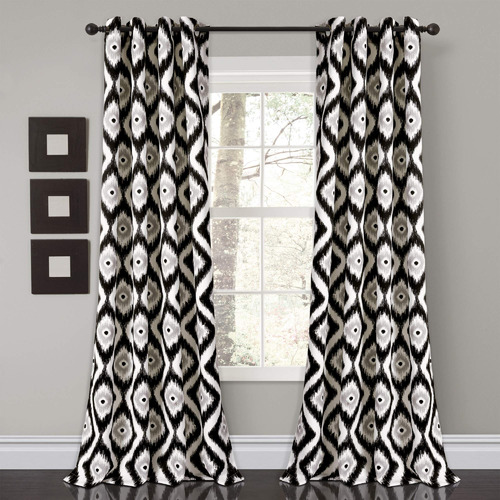 Cortinas Opacas 214 X 132 Cm, Negro, 2 Unidades