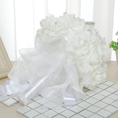 Ramo De Novia De Boda, Flores Artificiales De Mano,