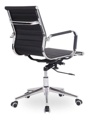 Silla de escritorio Koa OFI230 negra con tapizado de cuero sintético