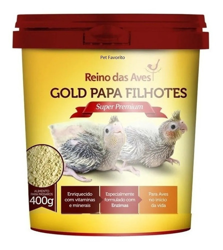Papinha Gold Papa Filhote 400g - Reino Das Aves Envio Já