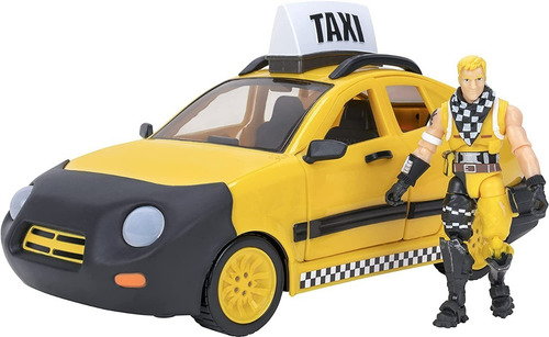 Imagen 2 de 5 de Fortnite Taxi Vehículo Con Figura Articulada 25 Cm 2022