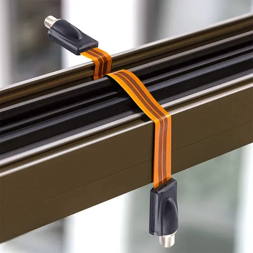 Cable Coaxial Plano Rg6 F Tipo Puente Para Ventanas Y Puerta