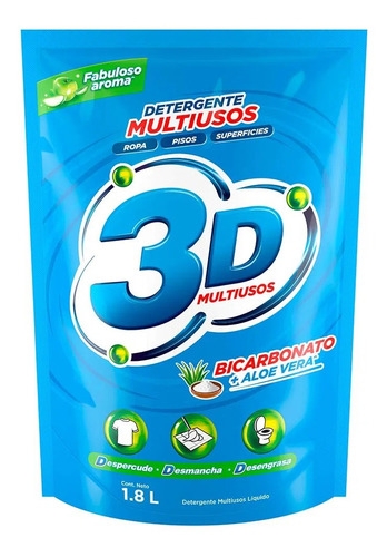 Detergente Liquido 3d 1800 Ml