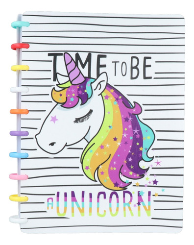 Libreta De Notas Cuaderno 19x25,5 C/bisagra 360-unicornio