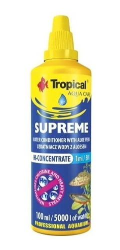 Supreme Acondicionador Agua  Aloe Vera Para Acuarios 100ml