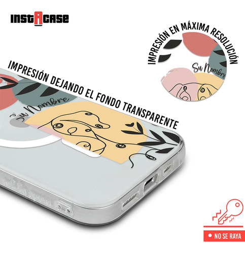 Funda Para iPhone Magsafe Mujer Perro Dálmata Minimal Nombre