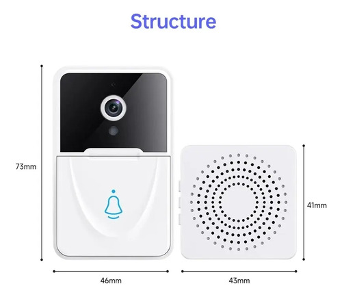 Vídeo Portero Wifi Intercomunicador Smart Home Timbre